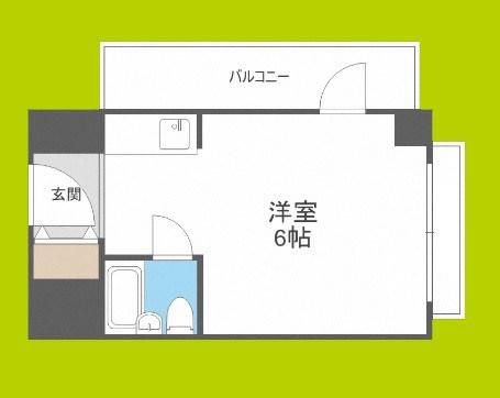 エルベロワイヤル16(ワンルーム/11階)の間取り写真