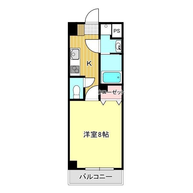 ヴィガラスT(1K/1階)の間取り写真
