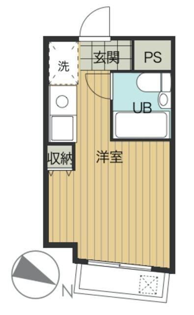 リンクスビルB(1K/5階)の間取り写真