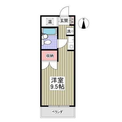 リュミエ本厚木(ワンルーム/3階)の間取り写真