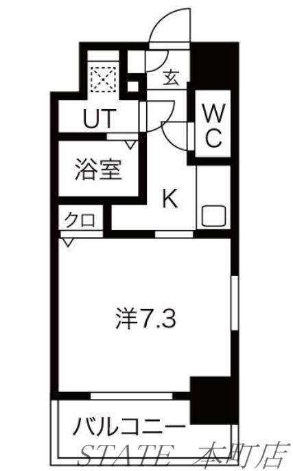 ワールドアイ大阪ドームシティ(1K/4階)の間取り写真