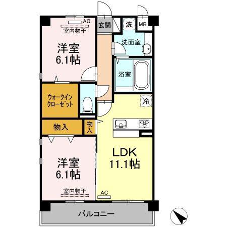 ソフィアいずみ(2LDK/2階)の間取り写真
