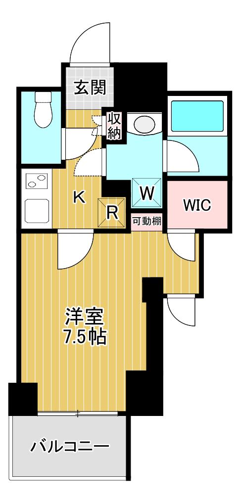 ARCOBALENO TOGOSHIGINZA(1K/9階)の間取り写真