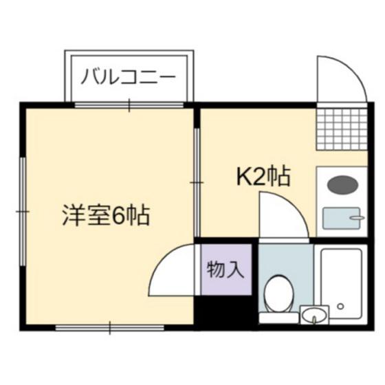 BRILLO竹屋(1K/3階)の間取り写真