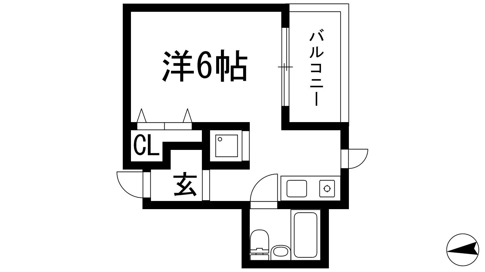 石橋マンション(ワンルーム/3階)の間取り写真