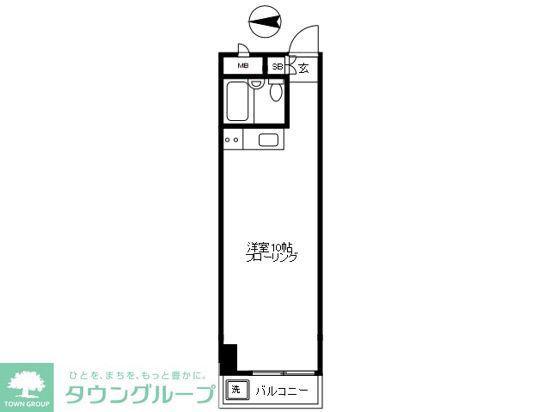 日興パレス南麻布第二(ワンルーム/1階)の間取り写真