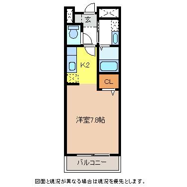 スカイビレッジ21(1K/2階)の間取り写真