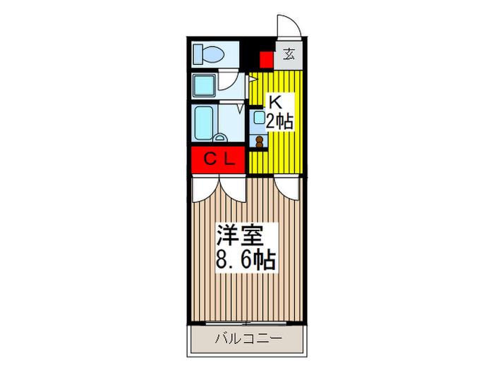アンプルール フェール YOSHIDA(1K/3階)の間取り写真