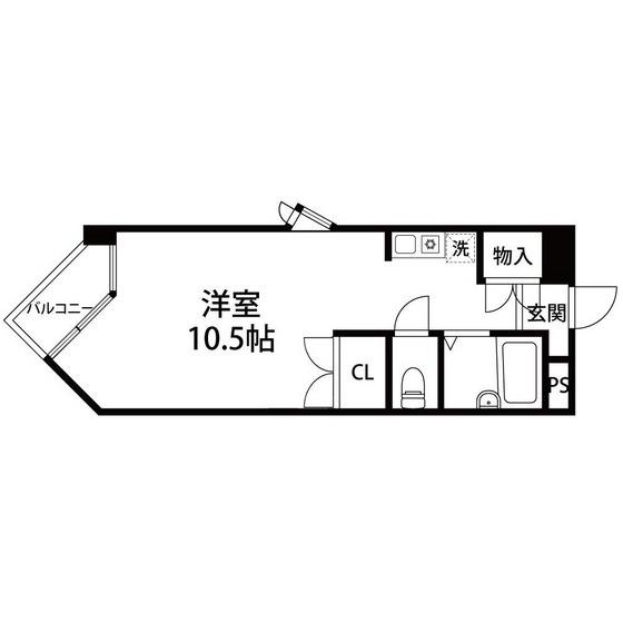VIP仙台二日町(ワンルーム/5階)の間取り写真
