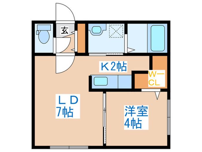 CENTNIA山の手(1LDK/3階)の間取り写真
