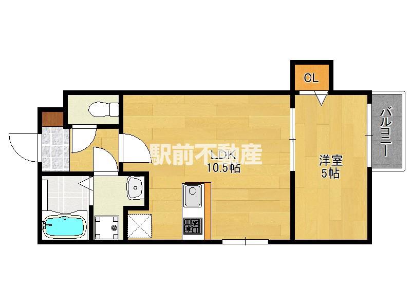 LA CASA FELICE和白(1LDK/2階)の間取り写真