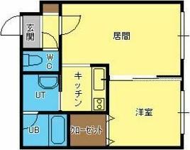 ブランノワール琴似ST(1LDK/4階)の間取り写真