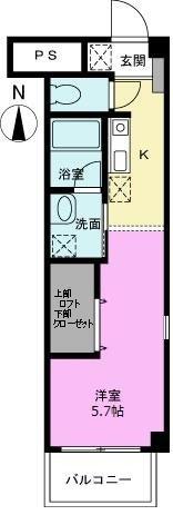 エヌステージ(ワンルーム/3階)の間取り写真