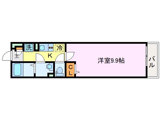 リブリケンライフ(1K/1階)の間取り写真