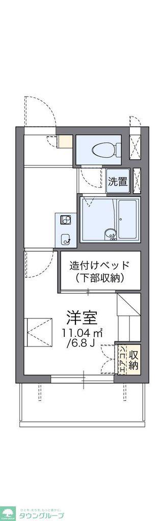 レオパレスルフナ(1K/4階)の間取り写真
