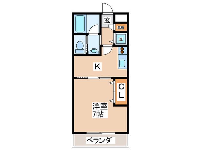 ハイムジーニアス(1K/3階)の間取り写真