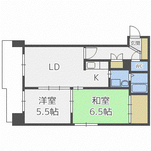 ヴィビ新札幌(2LDK/7階)の間取り写真
