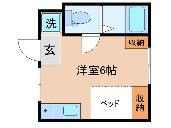 OGGI目黒本町(ワンルーム/3階)の間取り写真