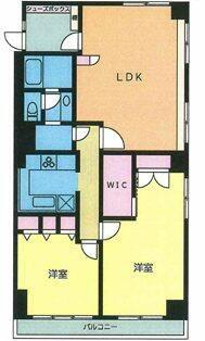 麻布東町マンション(2LDK/5階)の間取り写真