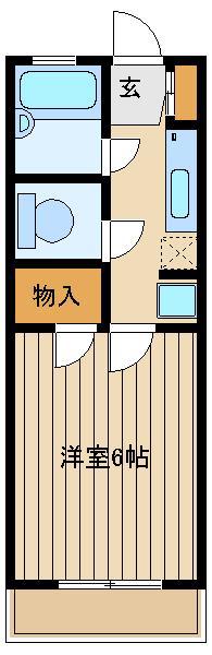 ロイヤルプラザ(1K/2階)の間取り写真