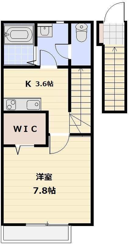 レーべンハイム(1K/2階)の間取り写真