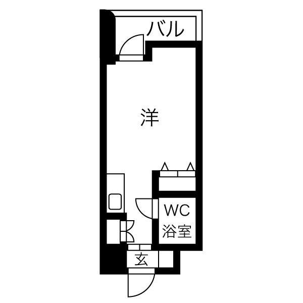 レバンガ天神橋AP(ワンルーム/6階)の間取り写真