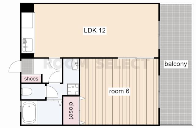 佃マンション(1LDK/5階)の間取り写真