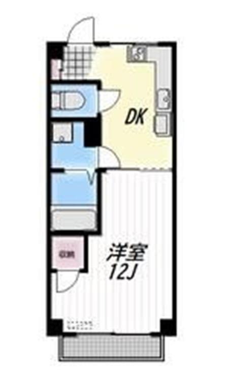 FLAT山王(1DK/3階)の間取り写真