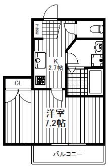 イデアルアパートメント北沢(1K/3階)の間取り写真