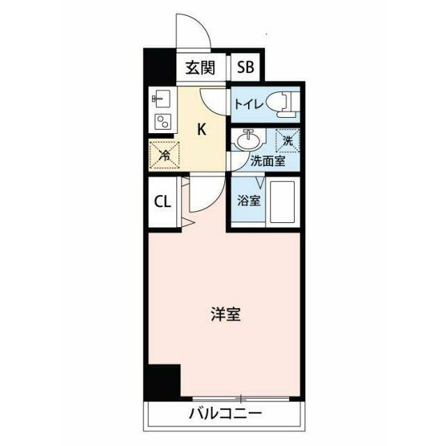 エスコート横浜関内(1K/4階)の間取り写真