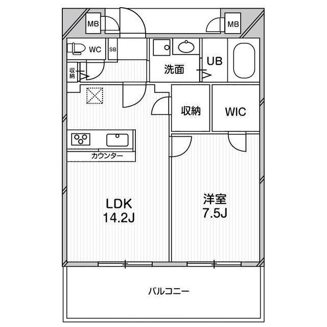 ルクレ阿波座レジデンス(1LDK/10階)の間取り写真