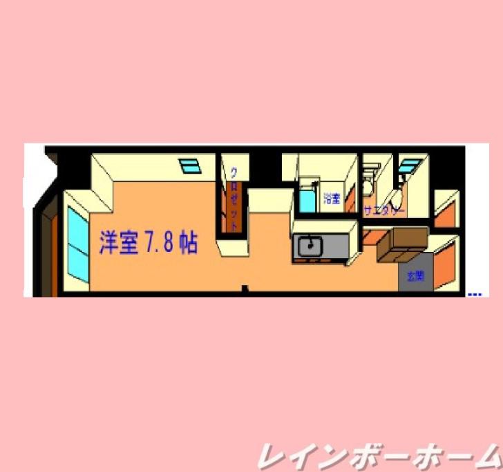 グランドルチェ1(1K/2階)の間取り写真