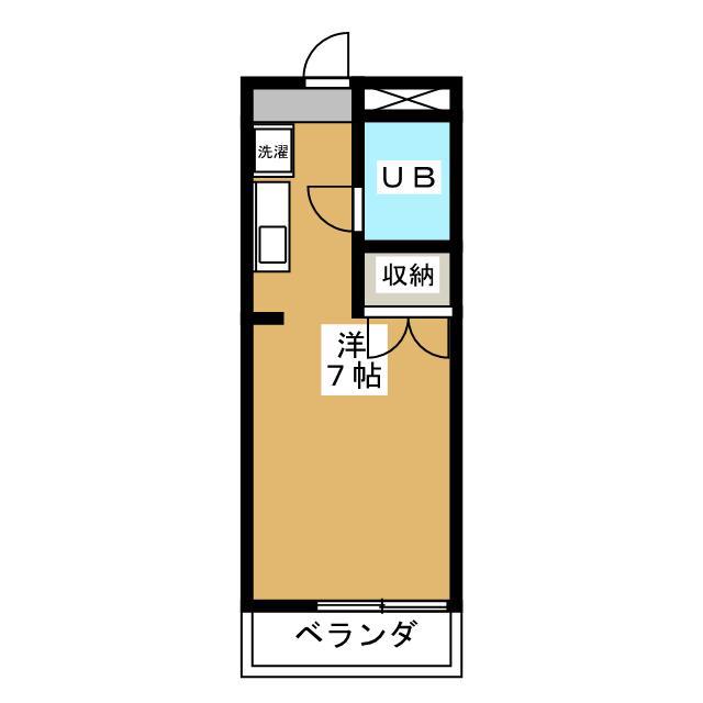 メゾンボヌール菊名D棟(ワンルーム/1階)の間取り写真
