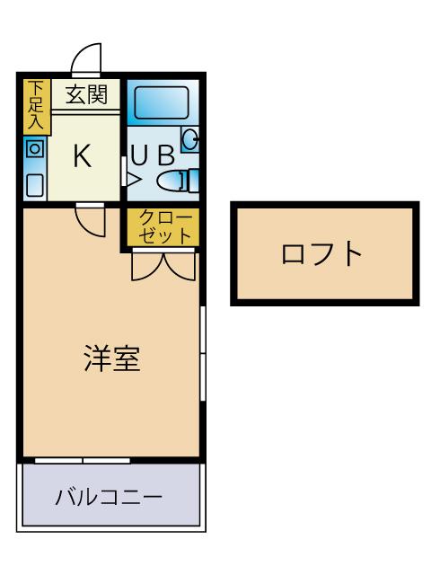 BCASA 上石神井 RE-BORN(1K/1階)の間取り写真