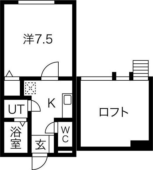 ALPHA STAGE APM(1K/2階)の間取り写真