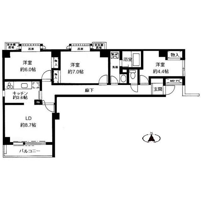 JMS COURT(3LDK/2階)の間取り写真