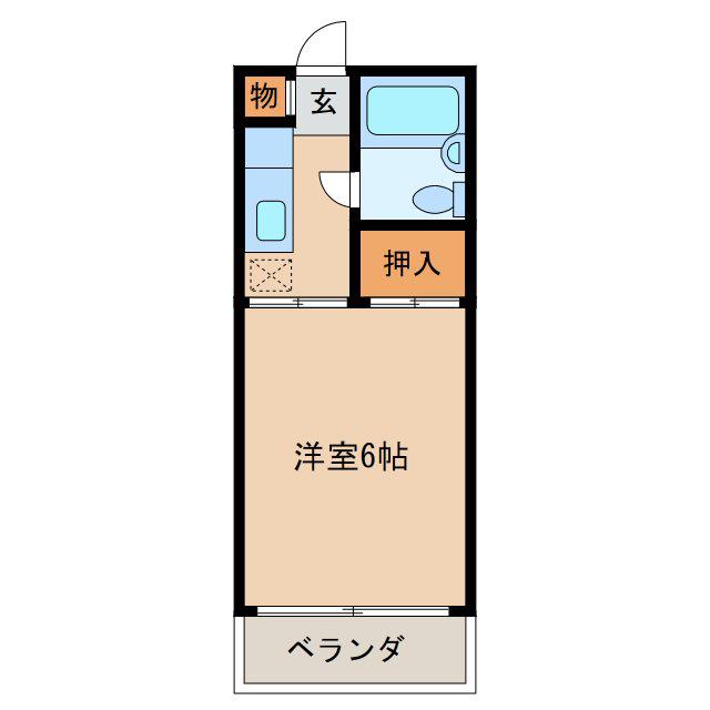 ステラシアつくば(1K/2階)の間取り写真