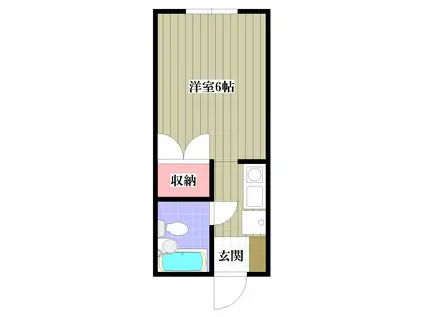 コーポラス梅原(1K/2階)の間取り写真