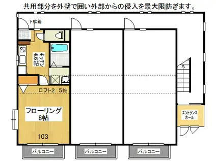 TAURUS(1K/1階)の間取り写真
