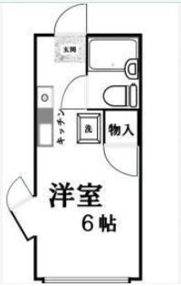 ハーヴェスト虹ヶ浜(ワンルーム/1階)の間取り写真
