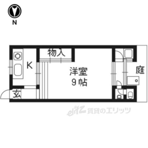 マンションローレル(1K/1階)の間取り写真