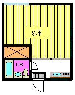 山口アパート(1K/2階)の間取り写真