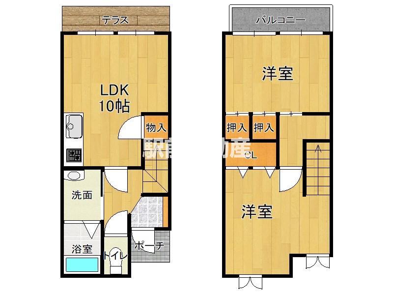 ドルチェヴィータ(2LDK/1階)の間取り写真