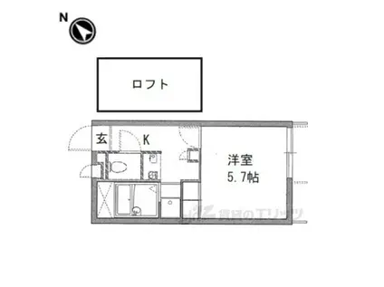 レオパレス ゆう藤の木(1K/2階)の間取り写真