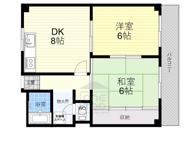 宮本マンション(2DK/3階)の間取り写真