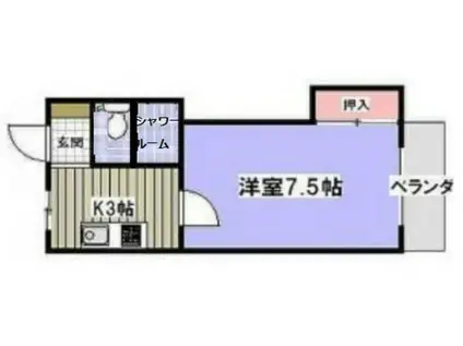 ナーズ 南(1K/3階)の間取り写真