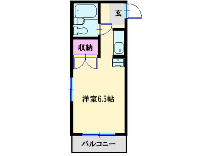 レイラインステージ菊名(ワンルーム/3階)の間取り写真