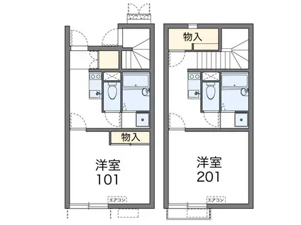 レオネクストならや(1K/2階)の間取り写真
