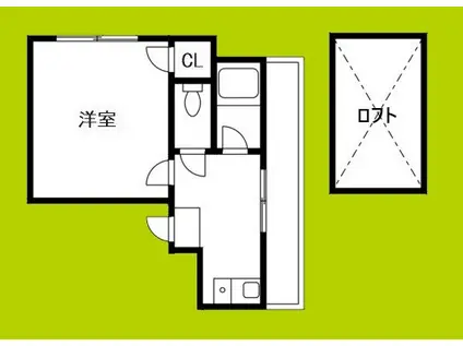 リヴァー住之江(1K/5階)の間取り写真