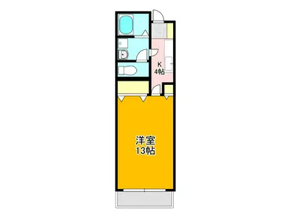 サンパワ-III(1K/3階)の間取り写真